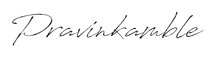 Personalize your online presence with Pravinkamble signature rendered in elegant Antro_Vectra font. Great for website footers and blogs. Pravinkamble signature style 6 images and pictures png