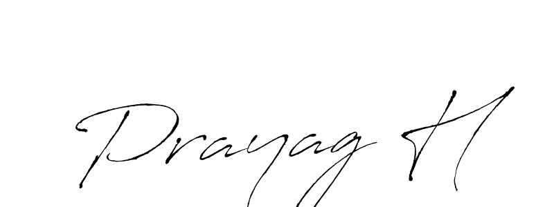 Prayag H stylish signature style. Best Handwritten Sign (Antro_Vectra) for my name. Handwritten Signature Collection Ideas for my name Prayag H. Prayag H signature style 6 images and pictures png