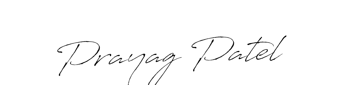 Make a beautiful signature design for name Prayag Patel. With this signature (Antro_Vectra) style, you can create a handwritten signature for free. Prayag Patel signature style 6 images and pictures png