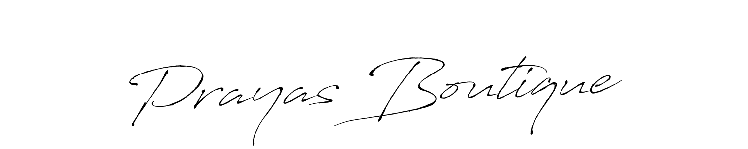 Design your own signature with our free online signature maker. With this signature software, you can create a handwritten (Antro_Vectra) signature for name Prayas Boutique. Prayas Boutique signature style 6 images and pictures png