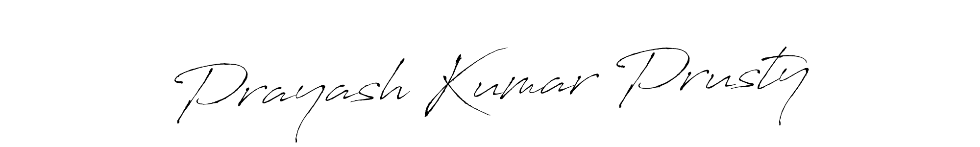 The best way (Antro_Vectra) to make a short signature is to pick only two or three words in your name. The name Prayash Kumar Prusty include a total of six letters. For converting this name. Prayash Kumar Prusty signature style 6 images and pictures png