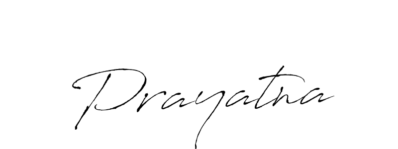 Use a signature maker to create a handwritten signature online. With this signature software, you can design (Antro_Vectra) your own signature for name Prayatna. Prayatna signature style 6 images and pictures png