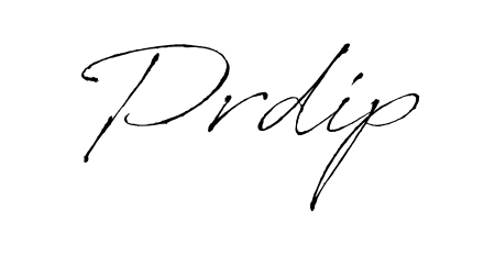 Transform the name Prdip into a signature masterpiece using Antro_Vectra font. Ideal for photographers, artists, and creators looking for watermarks. Prdip signature style 6 images and pictures png