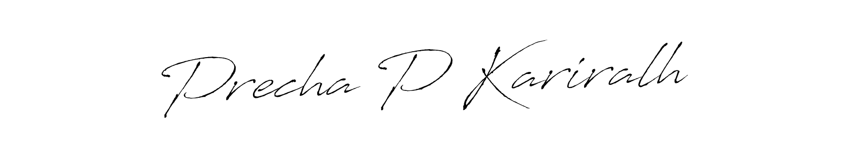 The best way (Antro_Vectra) to make a short signature is to pick only two or three words in your name. The name Precha P Kariralh include a total of six letters. For converting this name. Precha P Kariralh signature style 6 images and pictures png