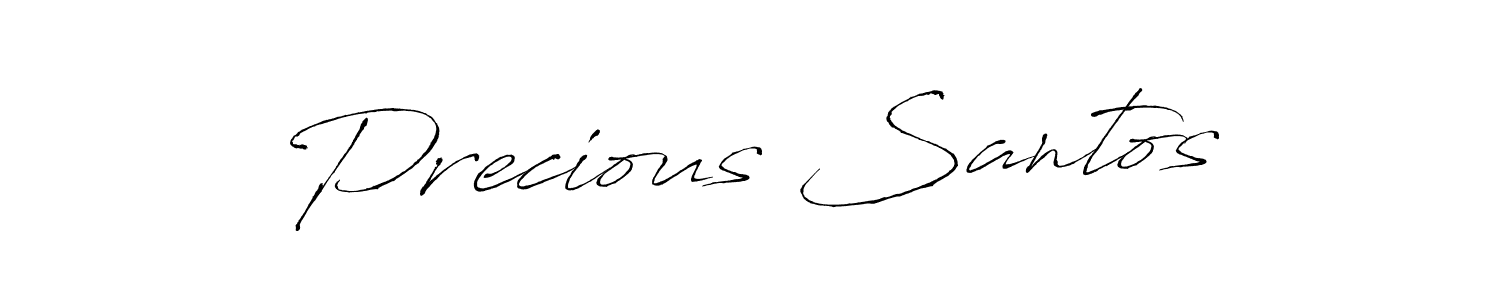 Make a beautiful signature design for name Precious Santos. Use this online signature maker to create a handwritten signature for free. Precious Santos signature style 6 images and pictures png