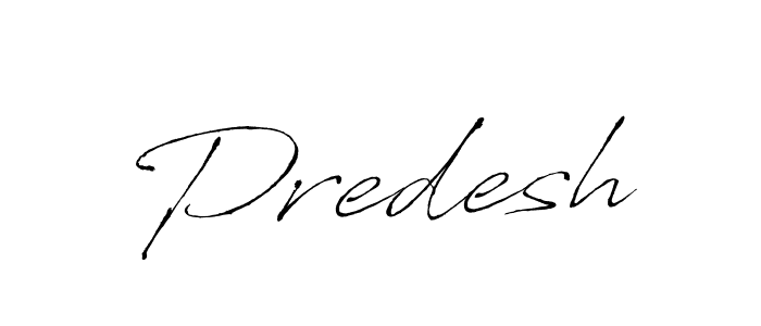 Make a beautiful signature design for name Predesh. With this signature (Antro_Vectra) style, you can create a handwritten signature for free. Predesh signature style 6 images and pictures png