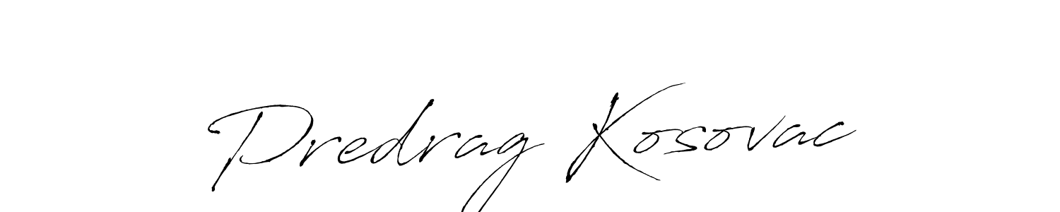 Create a beautiful signature design for name Predrag Kosovac. With this signature (Antro_Vectra) fonts, you can make a handwritten signature for free. Predrag Kosovac signature style 6 images and pictures png