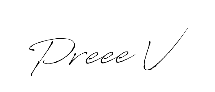 How to make Preee V name signature. Use Antro_Vectra style for creating short signs online. This is the latest handwritten sign. Preee V signature style 6 images and pictures png