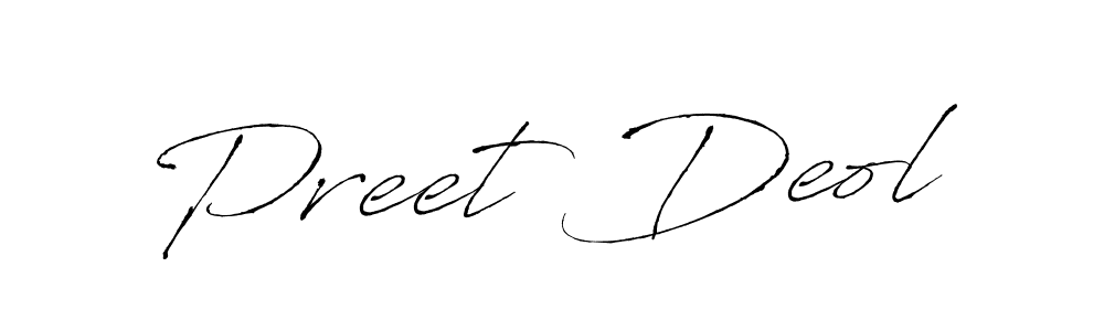 Create a beautiful signature design for name Preet Deol. With this signature (Antro_Vectra) fonts, you can make a handwritten signature for free. Preet Deol signature style 6 images and pictures png