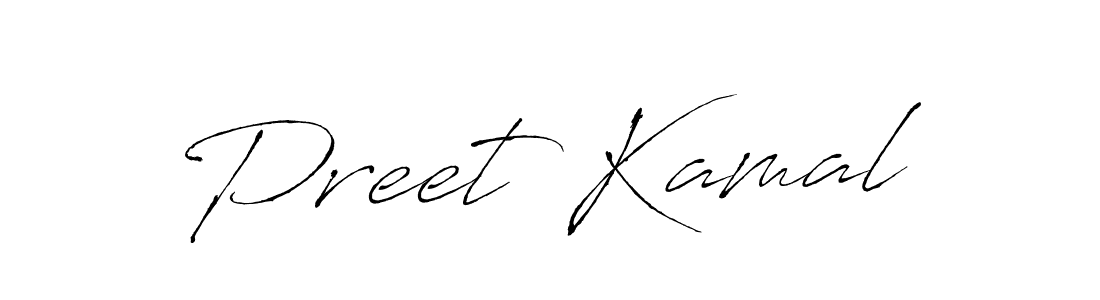 Design your own signature with our free online signature maker. With this signature software, you can create a handwritten (Antro_Vectra) signature for name Preet Kamal. Preet Kamal signature style 6 images and pictures png