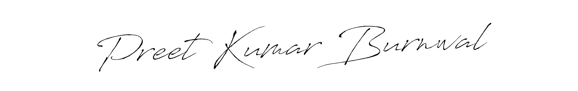 Create a beautiful signature design for name Preet Kumar Burnwal. With this signature (Antro_Vectra) fonts, you can make a handwritten signature for free. Preet Kumar Burnwal signature style 6 images and pictures png