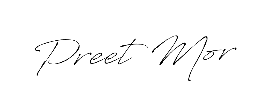 How to make Preet Mor signature? Antro_Vectra is a professional autograph style. Create handwritten signature for Preet Mor name. Preet Mor signature style 6 images and pictures png