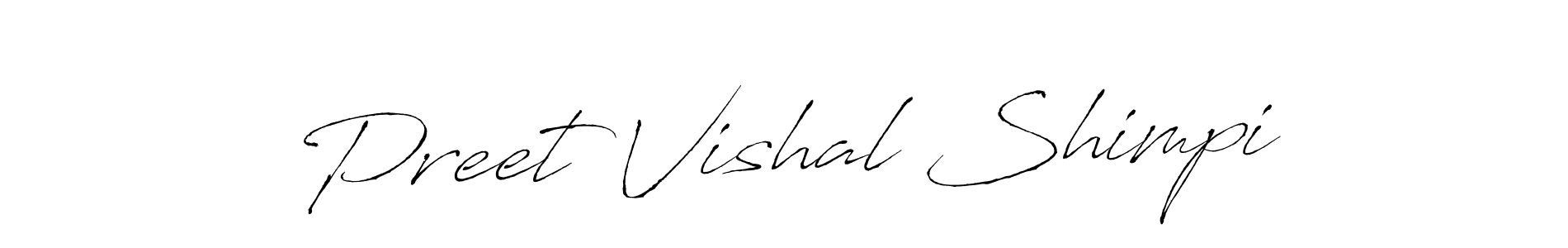 Similarly Antro_Vectra is the best handwritten signature design. Signature creator online .You can use it as an online autograph creator for name Preet Vishal Shimpi. Preet Vishal Shimpi signature style 6 images and pictures png