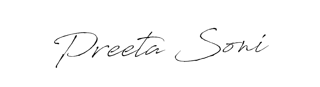 How to make Preeta Soni signature? Antro_Vectra is a professional autograph style. Create handwritten signature for Preeta Soni name. Preeta Soni signature style 6 images and pictures png