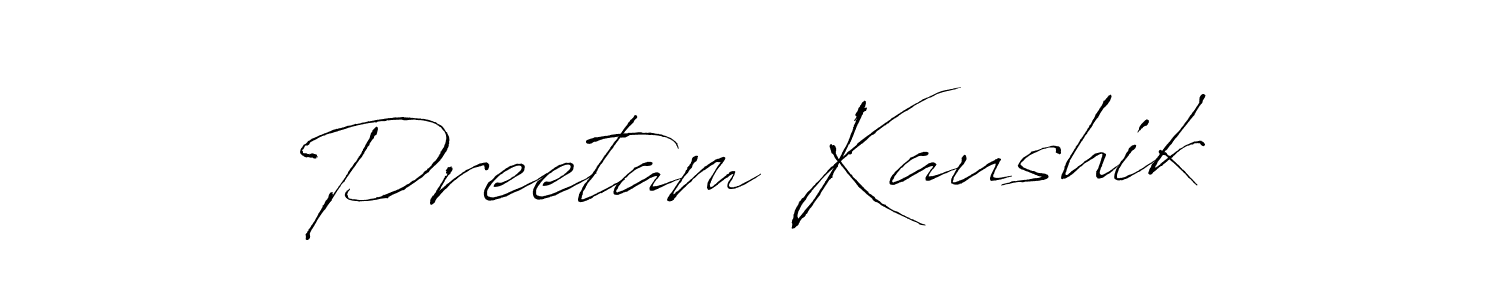 How to make Preetam Kaushik signature? Antro_Vectra is a professional autograph style. Create handwritten signature for Preetam Kaushik name. Preetam Kaushik signature style 6 images and pictures png