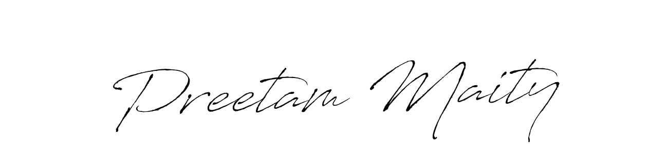 It looks lik you need a new signature style for name Preetam Maity. Design unique handwritten (Antro_Vectra) signature with our free signature maker in just a few clicks. Preetam Maity signature style 6 images and pictures png