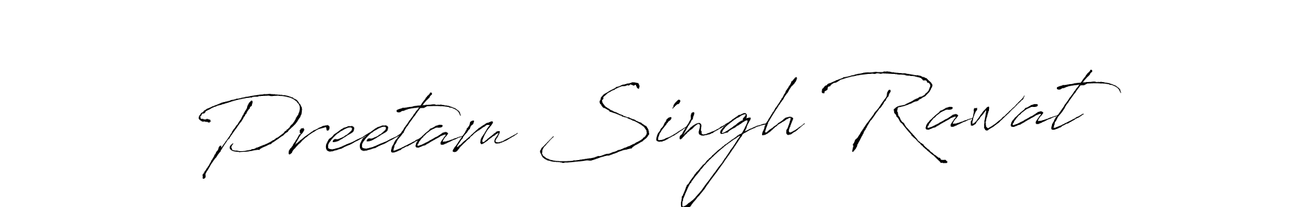 Make a beautiful signature design for name Preetam Singh Rawat. With this signature (Antro_Vectra) style, you can create a handwritten signature for free. Preetam Singh Rawat signature style 6 images and pictures png