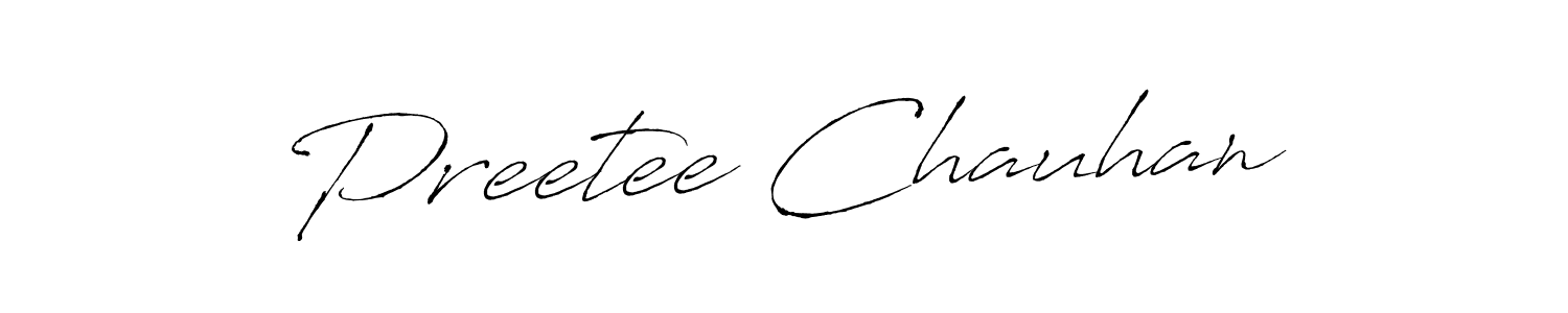 The best way (Antro_Vectra) to make a short signature is to pick only two or three words in your name. The name Preetee Chauhan include a total of six letters. For converting this name. Preetee Chauhan signature style 6 images and pictures png
