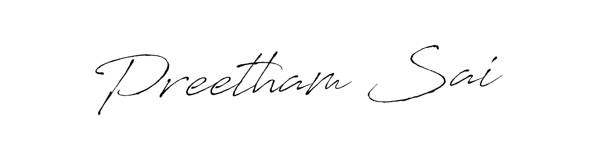How to make Preetham Sai name signature. Use Antro_Vectra style for creating short signs online. This is the latest handwritten sign. Preetham Sai signature style 6 images and pictures png