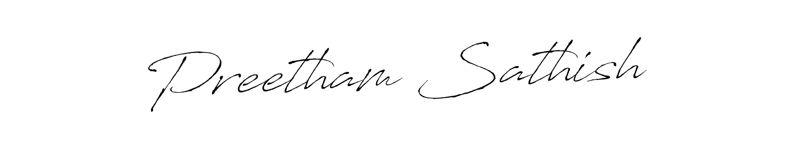 Design your own signature with our free online signature maker. With this signature software, you can create a handwritten (Antro_Vectra) signature for name Preetham Sathish. Preetham Sathish signature style 6 images and pictures png