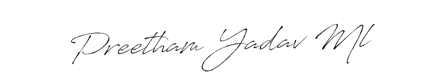 Use a signature maker to create a handwritten signature online. With this signature software, you can design (Antro_Vectra) your own signature for name Preetham Yadav Ml. Preetham Yadav Ml signature style 6 images and pictures png