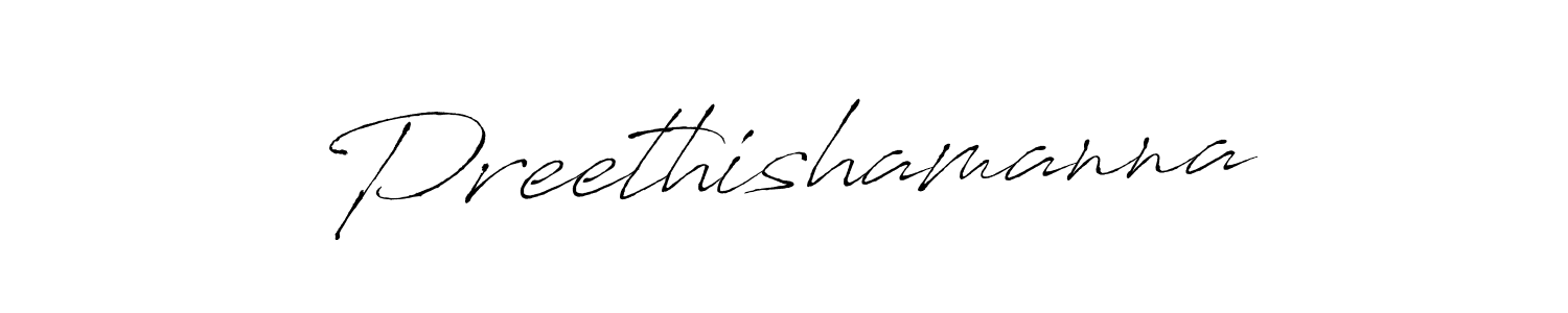 Create a beautiful signature design for name Preethishamanna. With this signature (Antro_Vectra) fonts, you can make a handwritten signature for free. Preethishamanna signature style 6 images and pictures png