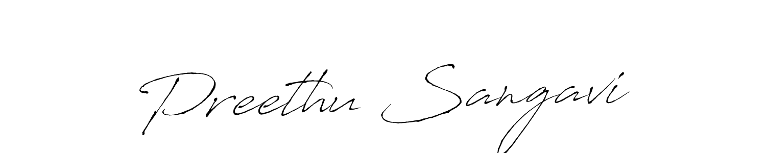 How to make Preethu Sangavi signature? Antro_Vectra is a professional autograph style. Create handwritten signature for Preethu Sangavi name. Preethu Sangavi signature style 6 images and pictures png