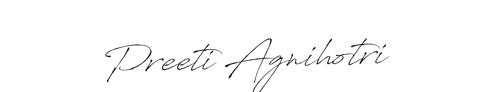 Preeti Agnihotri stylish signature style. Best Handwritten Sign (Antro_Vectra) for my name. Handwritten Signature Collection Ideas for my name Preeti Agnihotri. Preeti Agnihotri signature style 6 images and pictures png