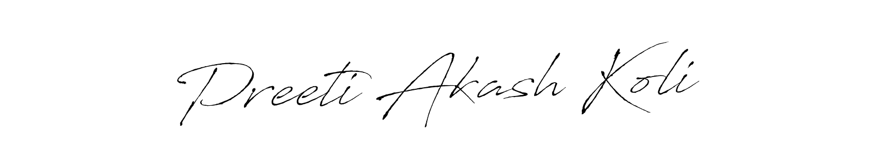 It looks lik you need a new signature style for name Preeti Akash Koli. Design unique handwritten (Antro_Vectra) signature with our free signature maker in just a few clicks. Preeti Akash Koli signature style 6 images and pictures png