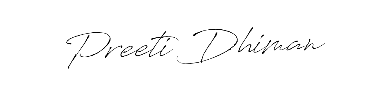 It looks lik you need a new signature style for name Preeti Dhiman. Design unique handwritten (Antro_Vectra) signature with our free signature maker in just a few clicks. Preeti Dhiman signature style 6 images and pictures png