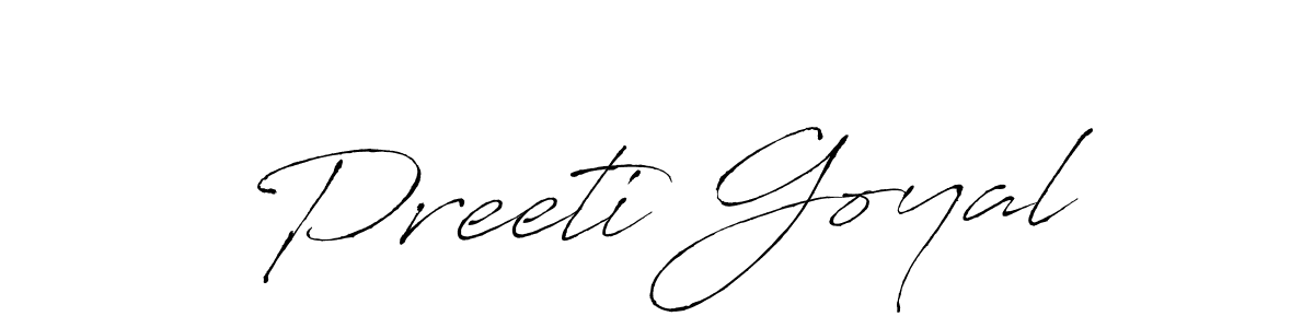The best way (Antro_Vectra) to make a short signature is to pick only two or three words in your name. The name Preeti Goyal include a total of six letters. For converting this name. Preeti Goyal signature style 6 images and pictures png