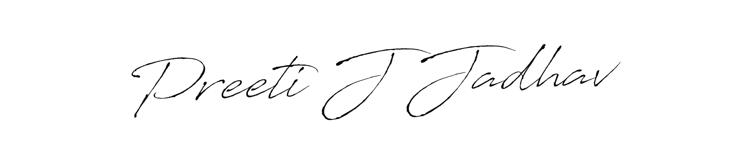 Design your own signature with our free online signature maker. With this signature software, you can create a handwritten (Antro_Vectra) signature for name Preeti J Jadhav. Preeti J Jadhav signature style 6 images and pictures png