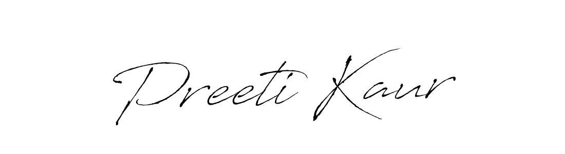 Design your own signature with our free online signature maker. With this signature software, you can create a handwritten (Antro_Vectra) signature for name Preeti Kaur. Preeti Kaur signature style 6 images and pictures png