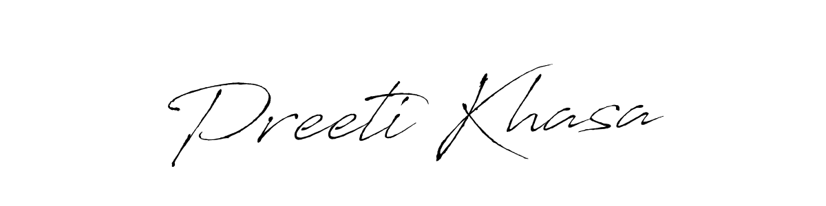 Design your own signature with our free online signature maker. With this signature software, you can create a handwritten (Antro_Vectra) signature for name Preeti Khasa. Preeti Khasa signature style 6 images and pictures png