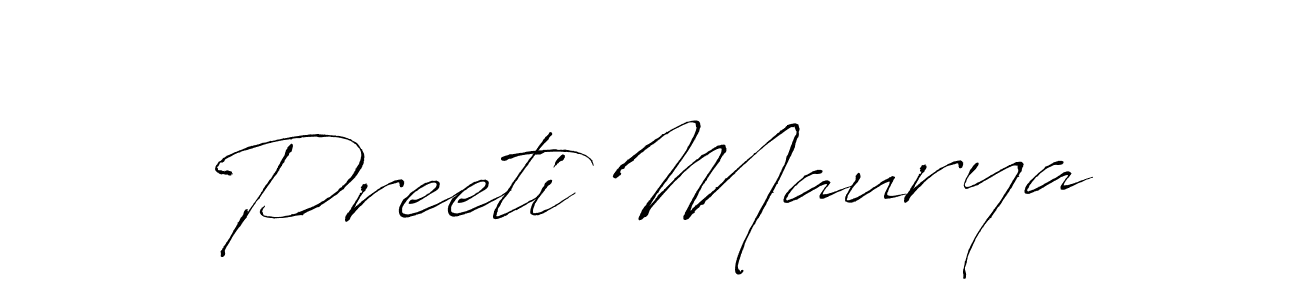 How to make Preeti Maurya signature? Antro_Vectra is a professional autograph style. Create handwritten signature for Preeti Maurya name. Preeti Maurya signature style 6 images and pictures png