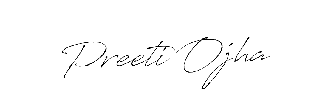 Design your own signature with our free online signature maker. With this signature software, you can create a handwritten (Antro_Vectra) signature for name Preeti Ojha. Preeti Ojha signature style 6 images and pictures png