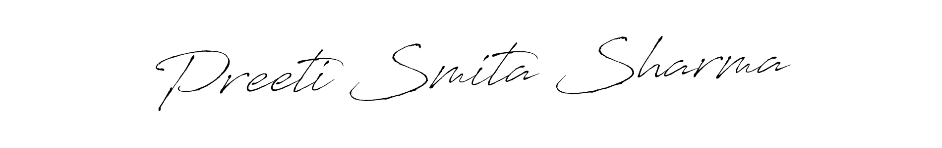 How to make Preeti Smita Sharma signature? Antro_Vectra is a professional autograph style. Create handwritten signature for Preeti Smita Sharma name. Preeti Smita Sharma signature style 6 images and pictures png