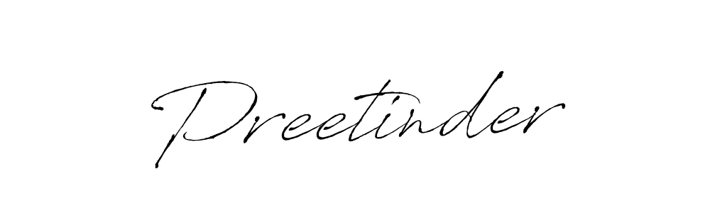 How to make Preetinder signature? Antro_Vectra is a professional autograph style. Create handwritten signature for Preetinder name. Preetinder signature style 6 images and pictures png