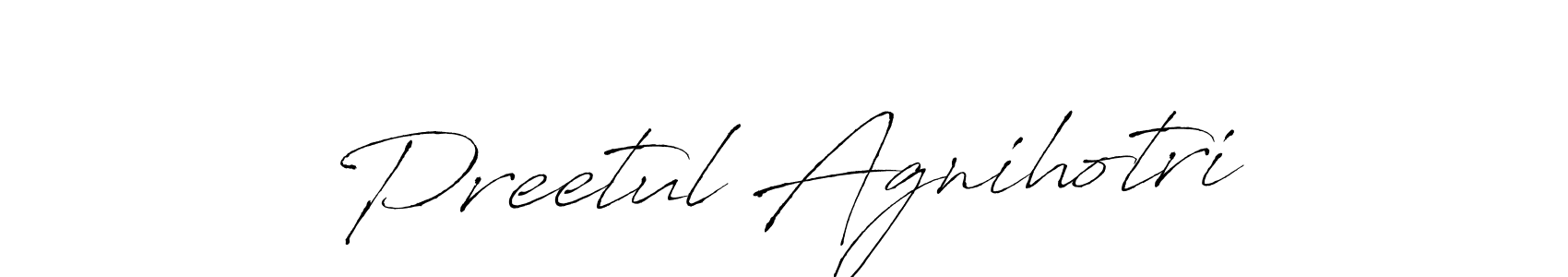 Similarly Antro_Vectra is the best handwritten signature design. Signature creator online .You can use it as an online autograph creator for name Preetul Agnihotri. Preetul Agnihotri signature style 6 images and pictures png