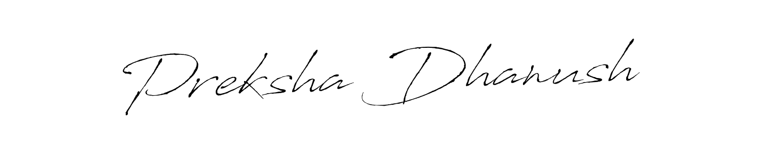 Also You can easily find your signature by using the search form. We will create Preksha Dhanush name handwritten signature images for you free of cost using Antro_Vectra sign style. Preksha Dhanush signature style 6 images and pictures png