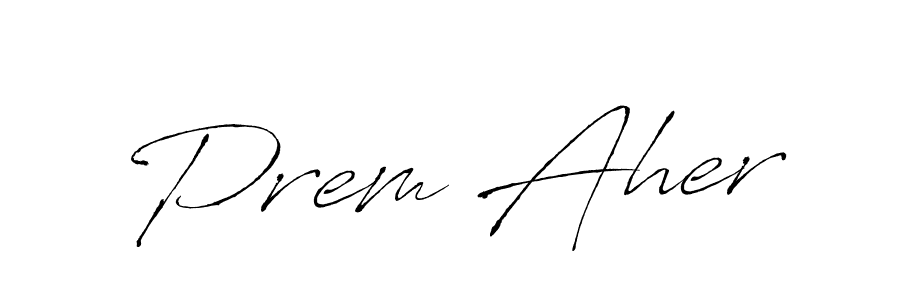 Also You can easily find your signature by using the search form. We will create Prem Aher name handwritten signature images for you free of cost using Antro_Vectra sign style. Prem Aher signature style 6 images and pictures png