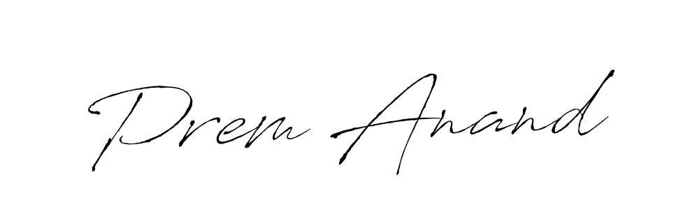 How to make Prem Anand name signature. Use Antro_Vectra style for creating short signs online. This is the latest handwritten sign. Prem Anand signature style 6 images and pictures png