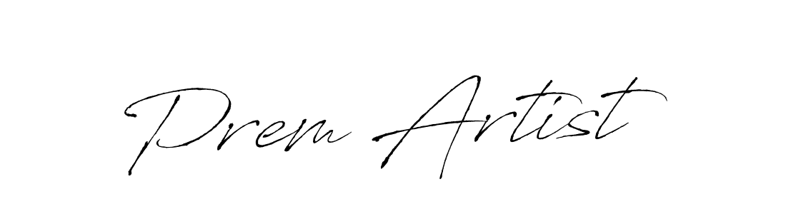 How to make Prem Artist name signature. Use Antro_Vectra style for creating short signs online. This is the latest handwritten sign. Prem Artist signature style 6 images and pictures png