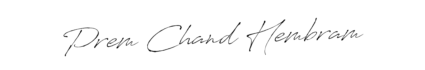 How to make Prem Chand Hembram name signature. Use Antro_Vectra style for creating short signs online. This is the latest handwritten sign. Prem Chand Hembram signature style 6 images and pictures png