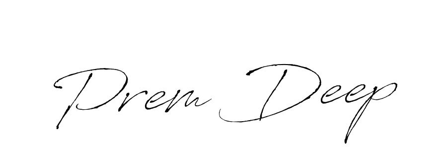 Make a beautiful signature design for name Prem Deep. With this signature (Antro_Vectra) style, you can create a handwritten signature for free. Prem Deep signature style 6 images and pictures png