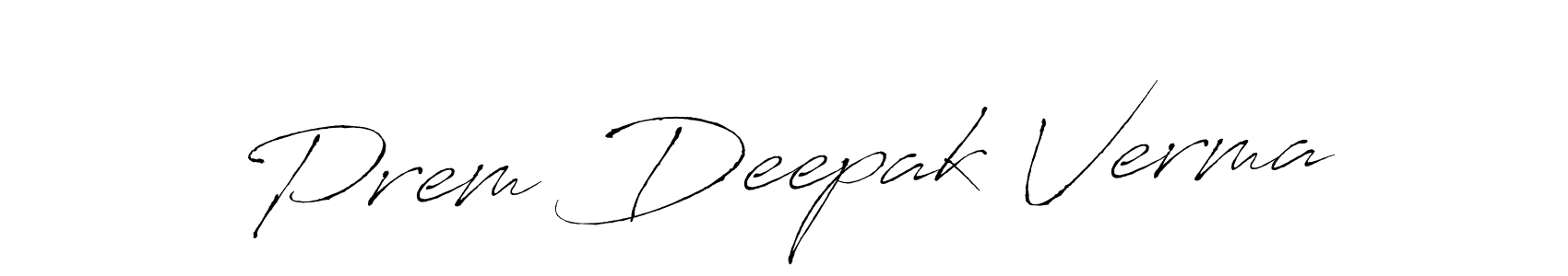 Create a beautiful signature design for name Prem Deepak Verma. With this signature (Antro_Vectra) fonts, you can make a handwritten signature for free. Prem Deepak Verma signature style 6 images and pictures png
