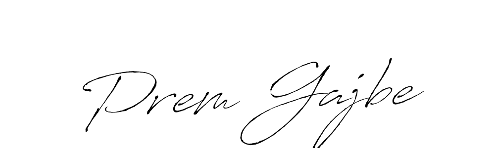 How to make Prem Gajbe name signature. Use Antro_Vectra style for creating short signs online. This is the latest handwritten sign. Prem Gajbe signature style 6 images and pictures png