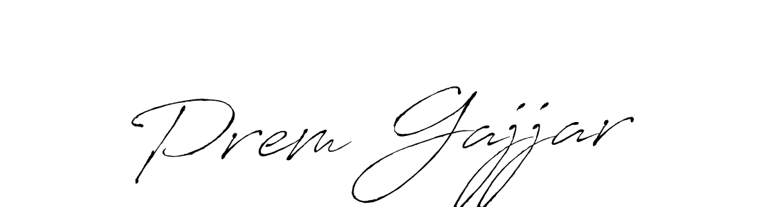 Design your own signature with our free online signature maker. With this signature software, you can create a handwritten (Antro_Vectra) signature for name Prem Gajjar. Prem Gajjar signature style 6 images and pictures png