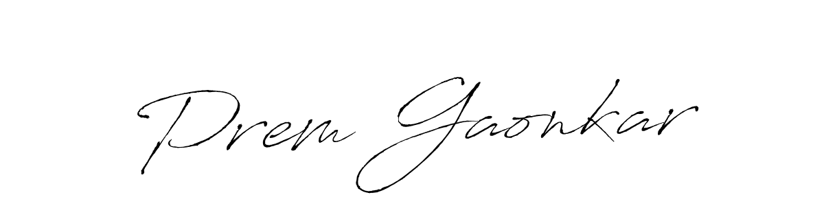 Also we have Prem Gaonkar name is the best signature style. Create professional handwritten signature collection using Antro_Vectra autograph style. Prem Gaonkar signature style 6 images and pictures png