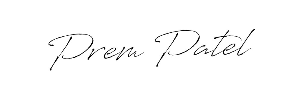 How to make Prem Patel name signature. Use Antro_Vectra style for creating short signs online. This is the latest handwritten sign. Prem Patel signature style 6 images and pictures png